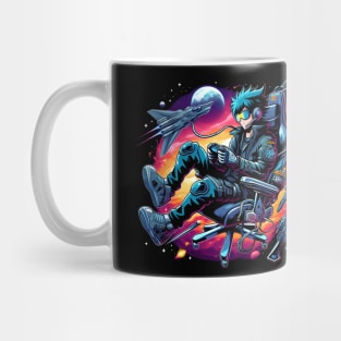 Space gamer cyber punk Mug